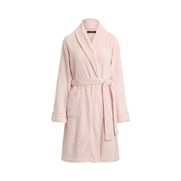 Peignoir en chenille à col châle