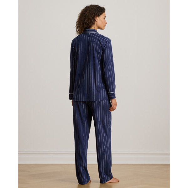 Pyjama rayé en jersey de coton Lauren en Rayure marine 4