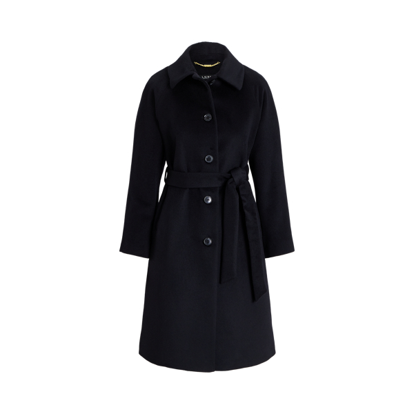 Mantel aus Wollmischung mit Gürtel