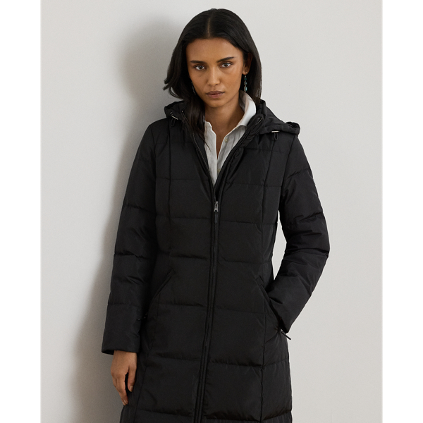 フーデッド ダウン モックネック コート | ラルフ ローレン公式