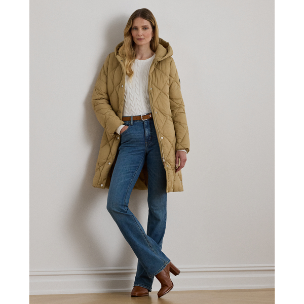 フーデッド ダイヤモンドキルテッド ダウン コート | ラルフ ローレン