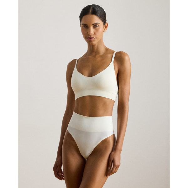 Silk White Wireless Bralette Lauren 3