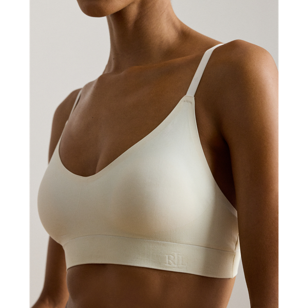 Silk White Wireless Bralette Lauren 5