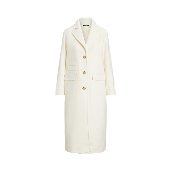 Wool-Blend Reefer Coat