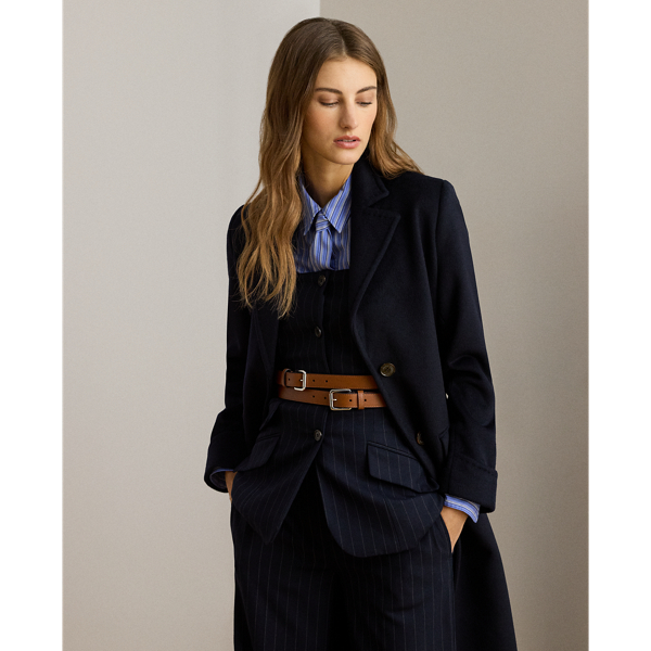 Wool-Blend Reefer Coat - thumbnail 3