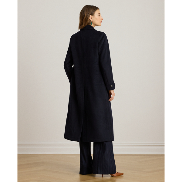 Wool-Blend Reefer Coat - thumbnail 4