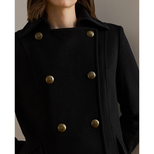 Wool-Blend Double-Breasted Coat