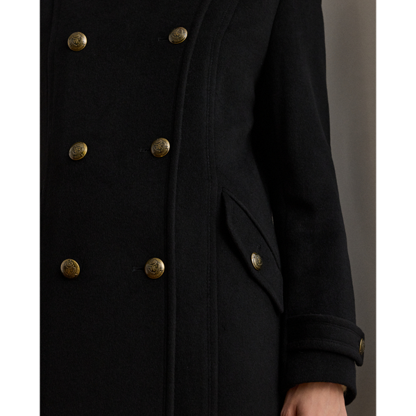 Wool-Blend Double-Breasted Coat
