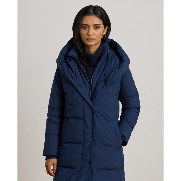 Oversize-Collar Quilted Down Coat - thumbnail 3