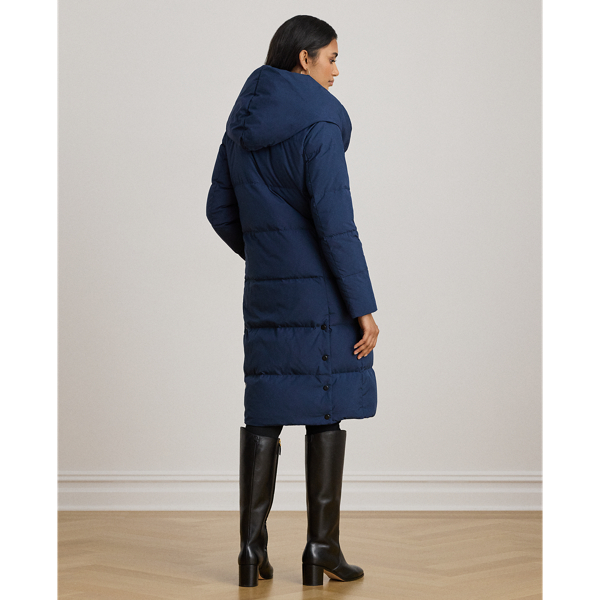 Oversize-Collar Quilted Down Coat - thumbnail 4