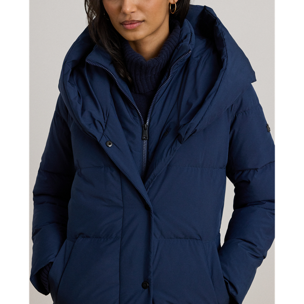 Oversize-Collar Quilted Down Coat - thumbnail 5