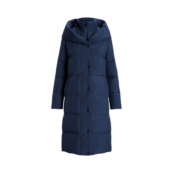Oversize-Collar Quilted Down Coat - thumbnail 2