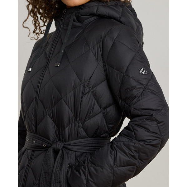 Hooded Diamond-Quilted Down Maxicoat - thumbnail 5