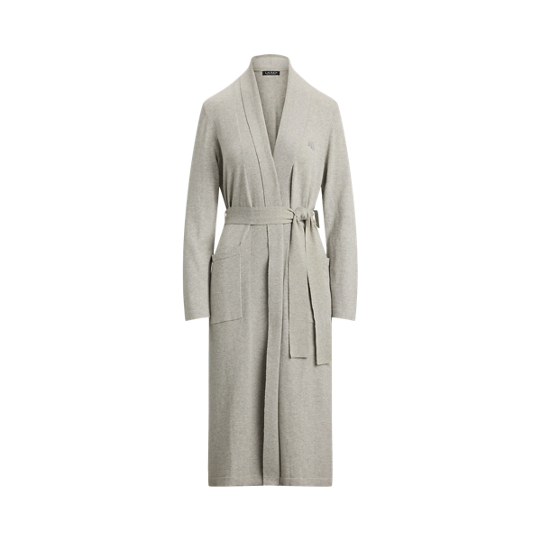 Cotton-Cashmere Jersey Long Robe
