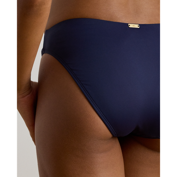 Dark Navy Curved Mid-Rise Bikini Bottom Lauren 5