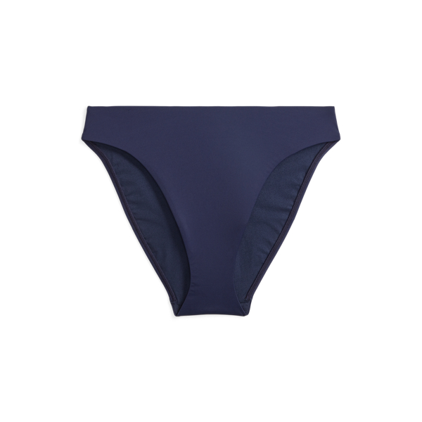 Dark Navy Curved Mid-Rise Bikini Bottom Lauren 2