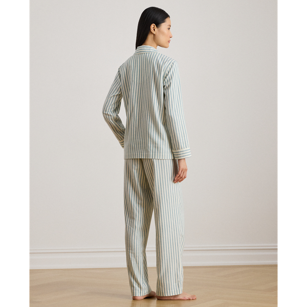 Blue Stripe Striped Brushed Twill Sleep Set Lauren 4