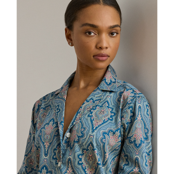 Multi Paisley Paisley Cotton-Blend Sateen Sleep Set Lauren 5