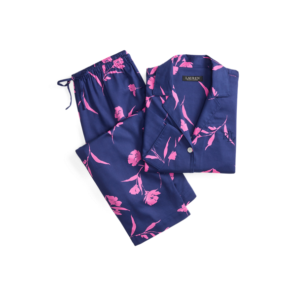 Floral Cotton-Blend Sateen Sleep Set Lauren 1