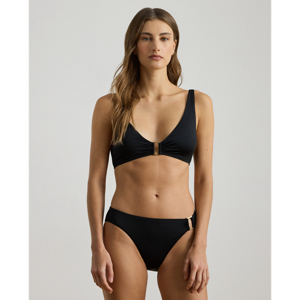 Black Ring-Front Bikini Top Lauren 3