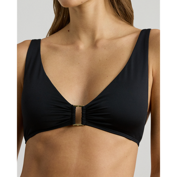 Black Ring-Front Bikini Top Lauren 5