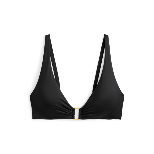 Black Ring-Front Bikini Top Lauren 2