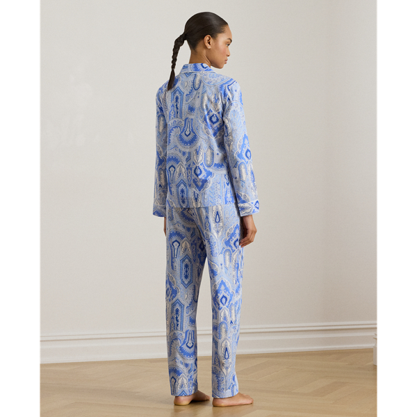 Blue Paisley Paisley Cotton-Blend-Lawn Sleep Set Lauren 4