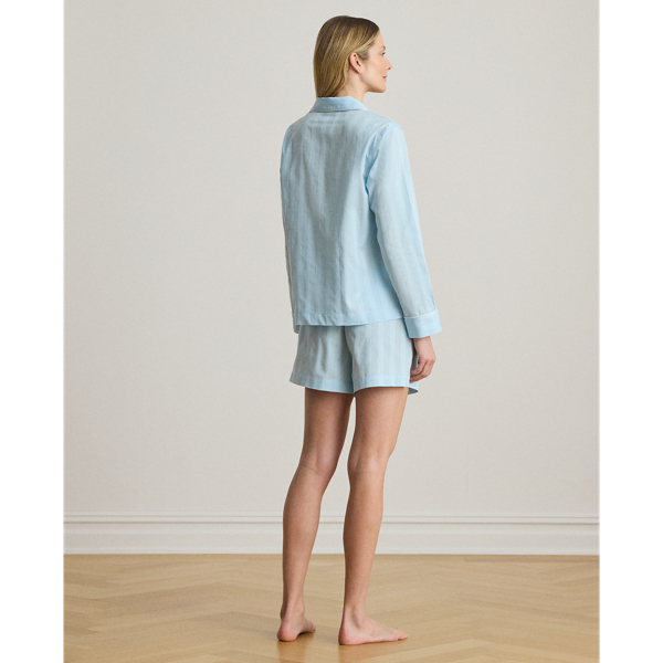 Blue Shadow-Stripe Cotton Boxer Sleep Set Lauren 4