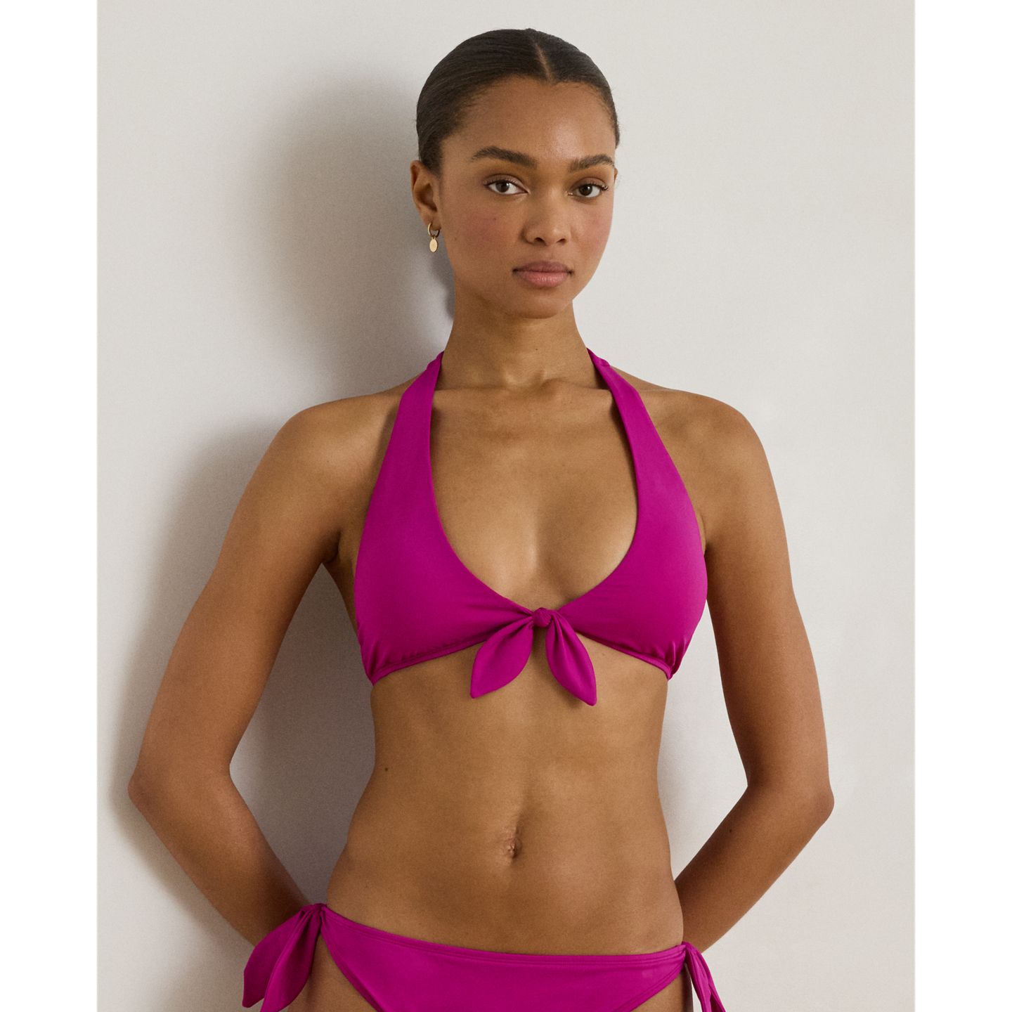 Верх бикини Tie-Front, завязка на шее — Ralph Lauren, цвет: Plumeria — фото 4