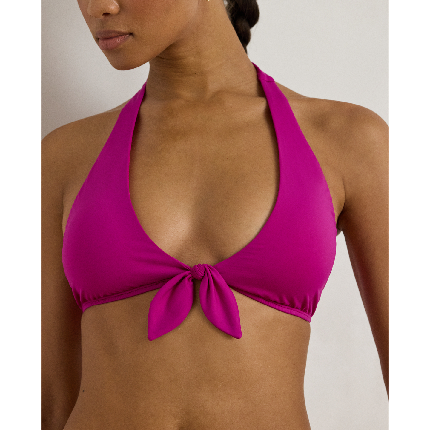 Верх бикини Tie-Front, завязка на шее — Ralph Lauren, цвет: Plumeria — фото 3