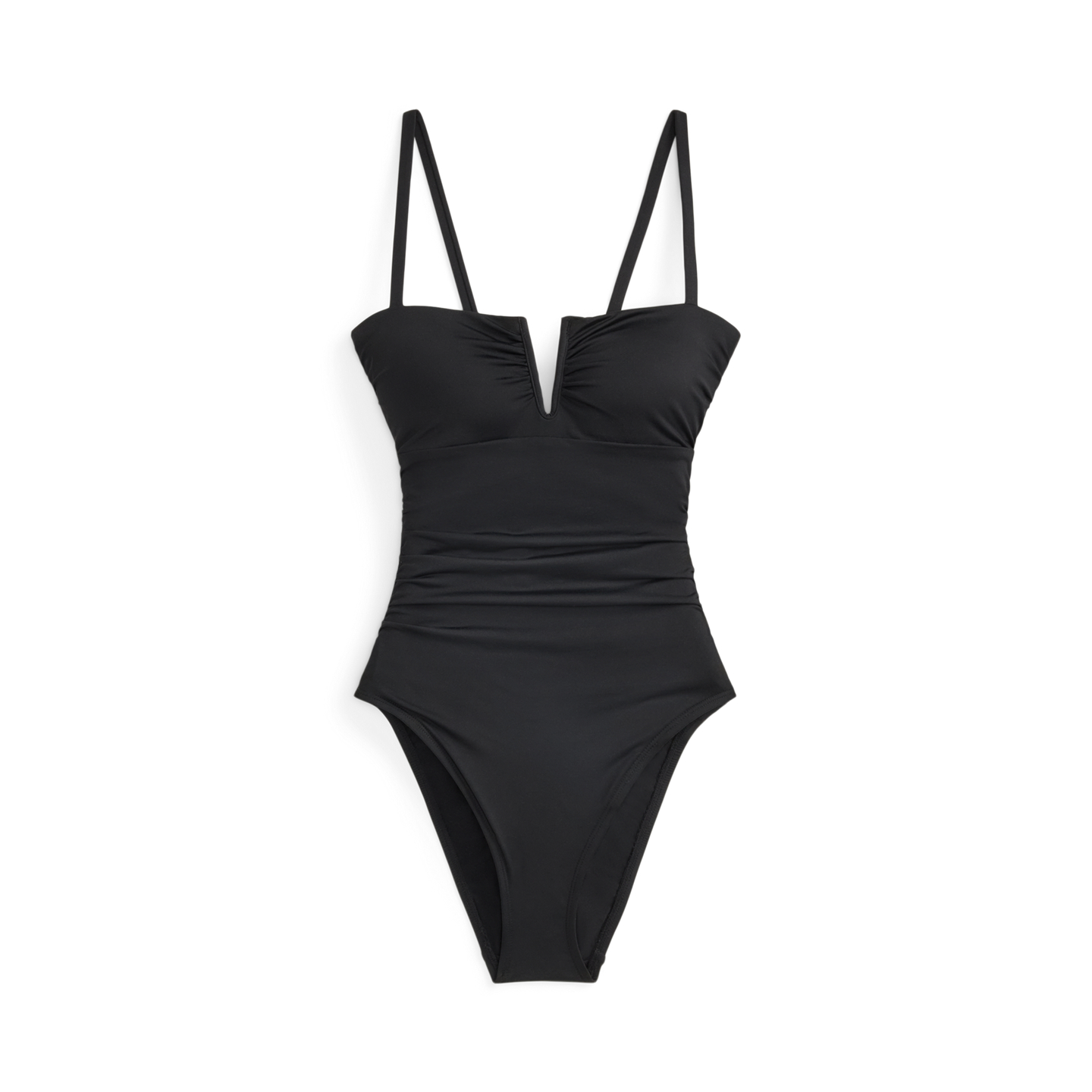Женские купальники Ralph Lauren V-Cutout Bandeau One-Piece, цвет: Чёрный — фото 4