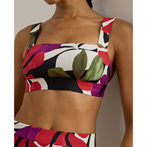 Multi Floral Square-Neck Bikini Top Lauren 5