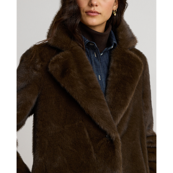 Faux-Fur Reefer Coat