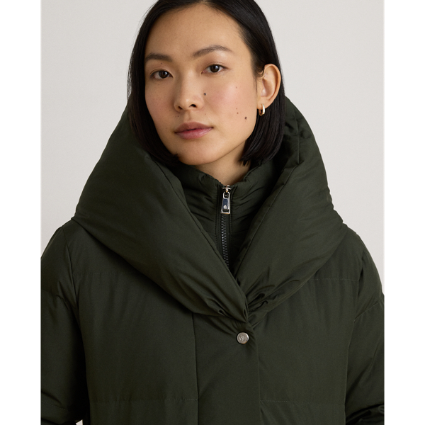 Litchfield Loden Oversize-Collar Quilted Down Coat Lauren 6