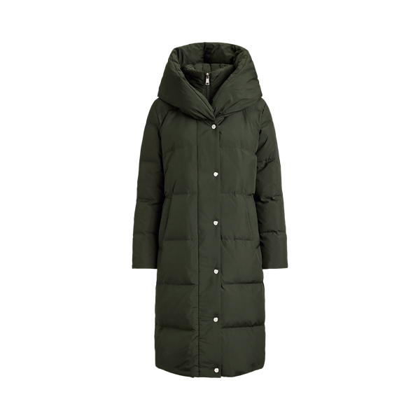 Litchfield Loden Oversize-Collar Quilted Down Coat Lauren 2