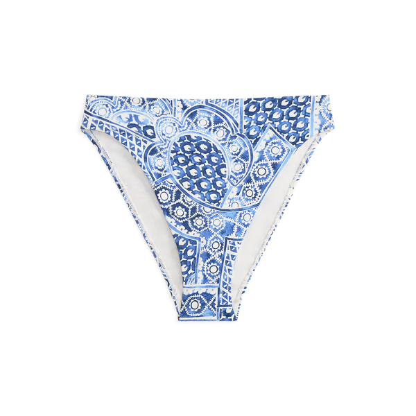Multi Geo-Print High-Leg Bikini Bottom Lauren 2