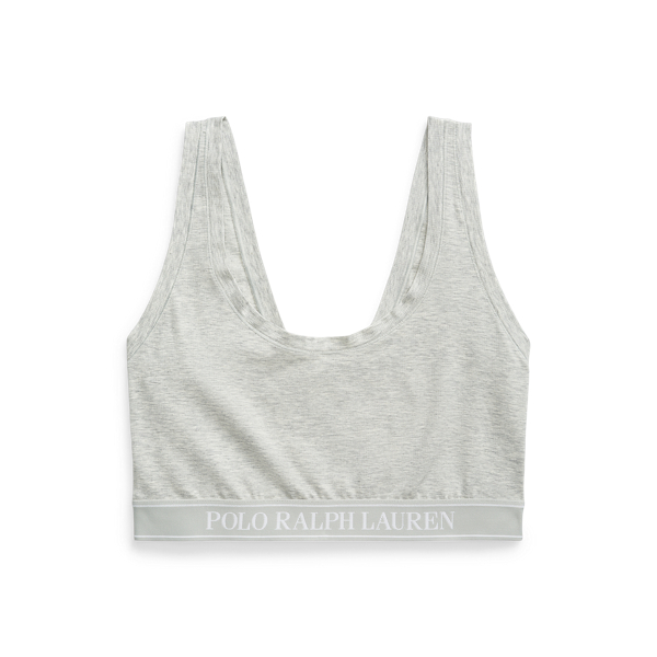 Repeat-Logo Rib-Knit Bralette Polo Ralph Lauren 1