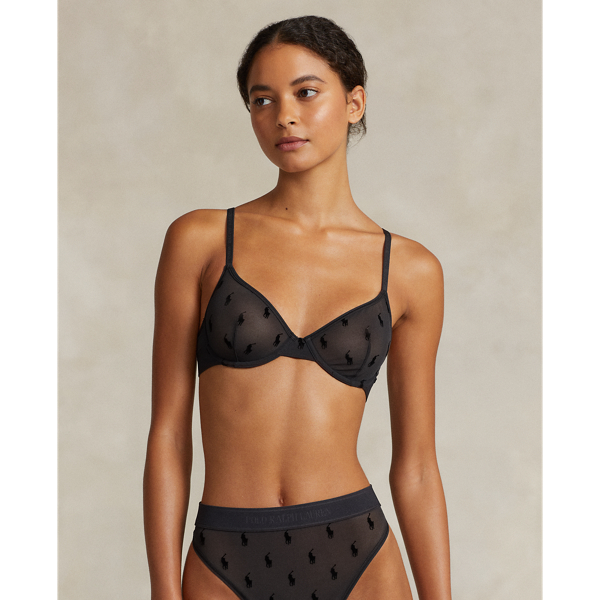 Peached-Velvet Unlined Demi Bra