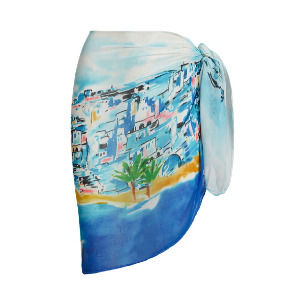 Multi Graphic Wrap Skirt Cover-Up Polo Ralph Lauren 1