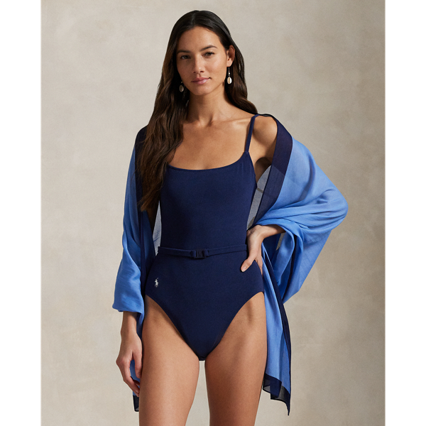 Belted One-Piece Swimsuit