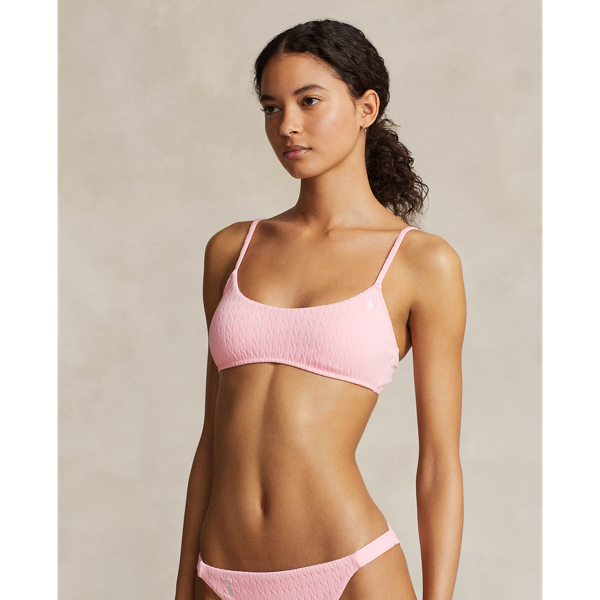 Flamingo Cable Bralette Bikini Top Polo Ralph Lauren 1