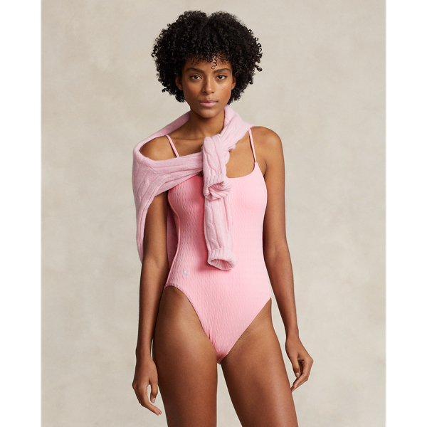 Flamingo Cable One-Piece Swimsuit Polo Ralph Lauren 1