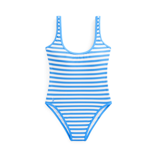 Striped Scoopback One-Piece Swimsuit Polo Ralph Lauren 1