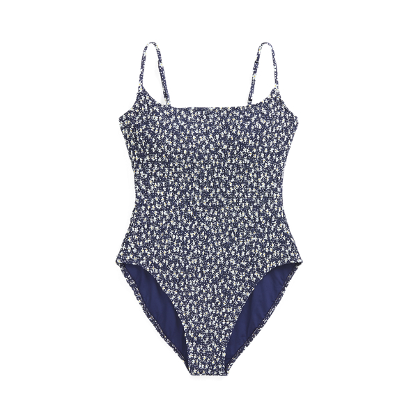Smocked Floral One-Piece Swimsuit Polo Ralph Lauren 1