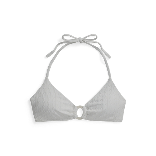 Top de bikini de tri&aacute;ngulo con anilla Polo Ralph Lauren en 1