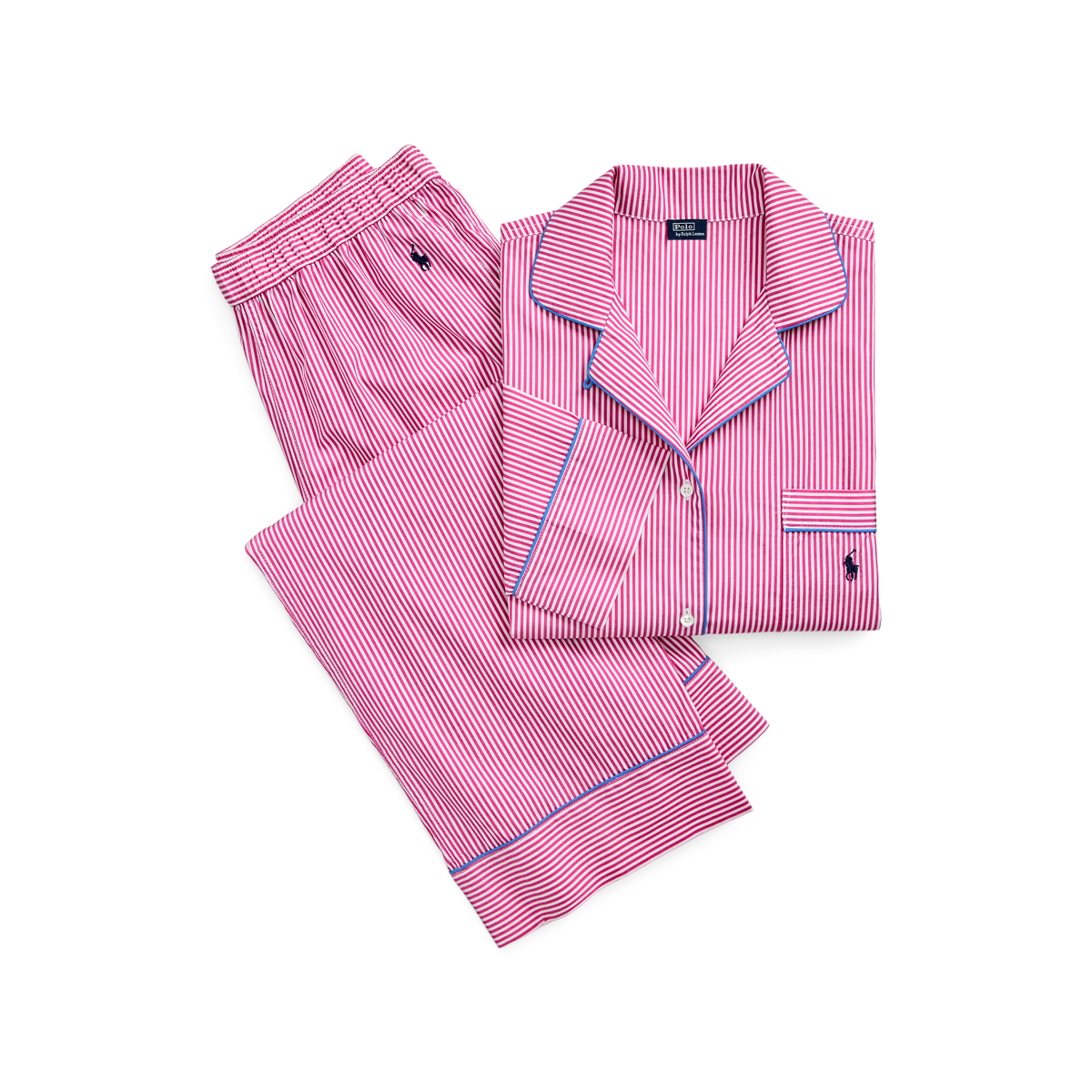 ルームウェア・パジャマ [Polo Ralph Lauren] STRIPES PAJAMA SET : 2color Striped Cotton Long-Sleeve Pajama Set
