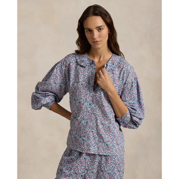 Floral Cotton Long Sleeve Pyjama Set for Women Ralph Lauren UK