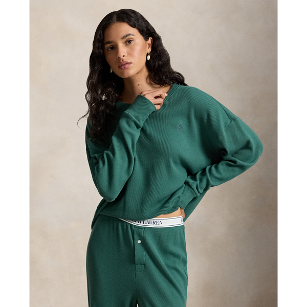 Waffle-Knit Long-Sleeve Pyjama Set