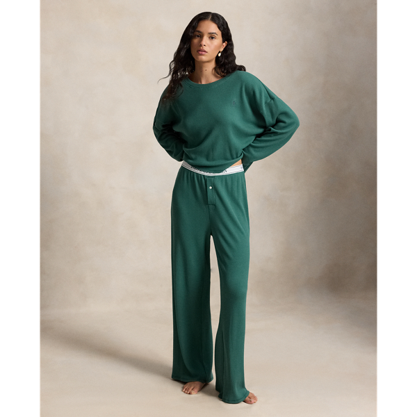 Waffle-Knit Long-Sleeve Pyjama Set