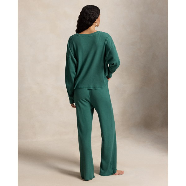 Waffle-Knit Long-Sleeve Pyjama Set